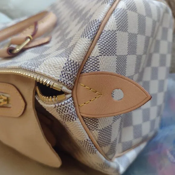 DISCONTINUED Like-NEW  Louis Vuitton DA Speedy 30💙🤍 - Picture 5 of 16